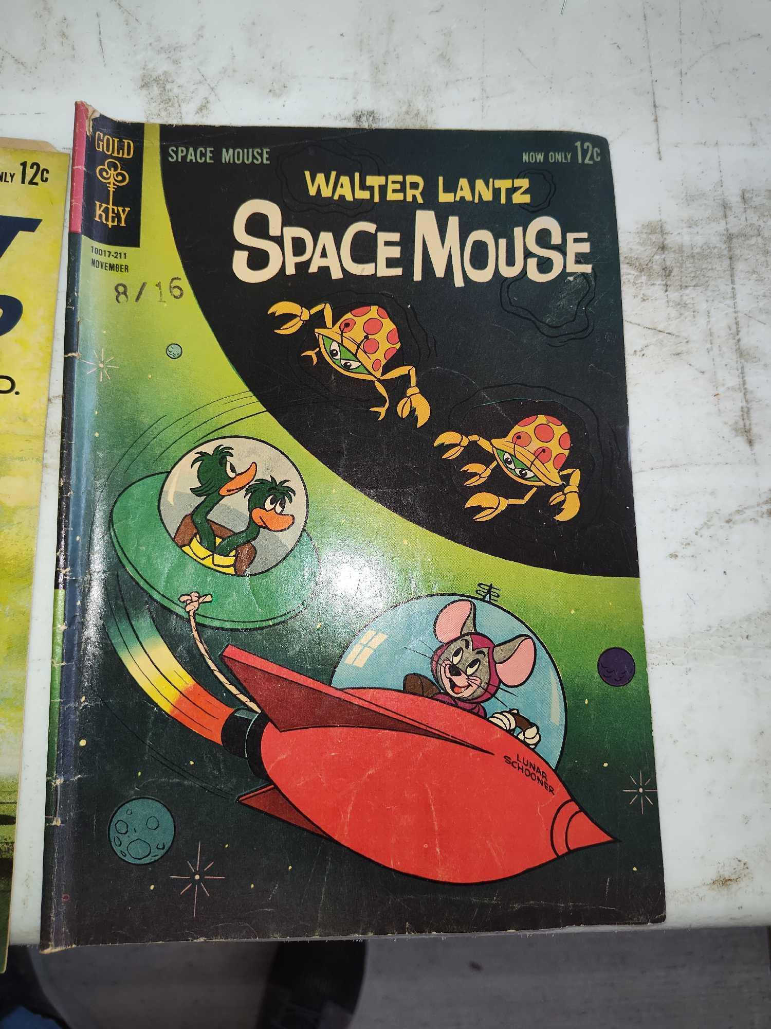 (3) Vintage Gold Key Comics, Space Mouse, Robot Fighter, Boris Karloff