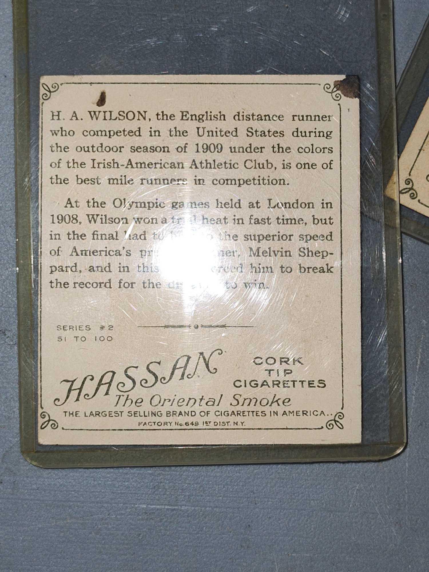 Hassan Oriental Smoke Cigarettes Cards Sports,