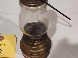 Early Oil Lamp Skaters Lantern 8" tall