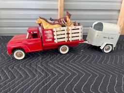 Vintage Structo Farms Truck With Trailer