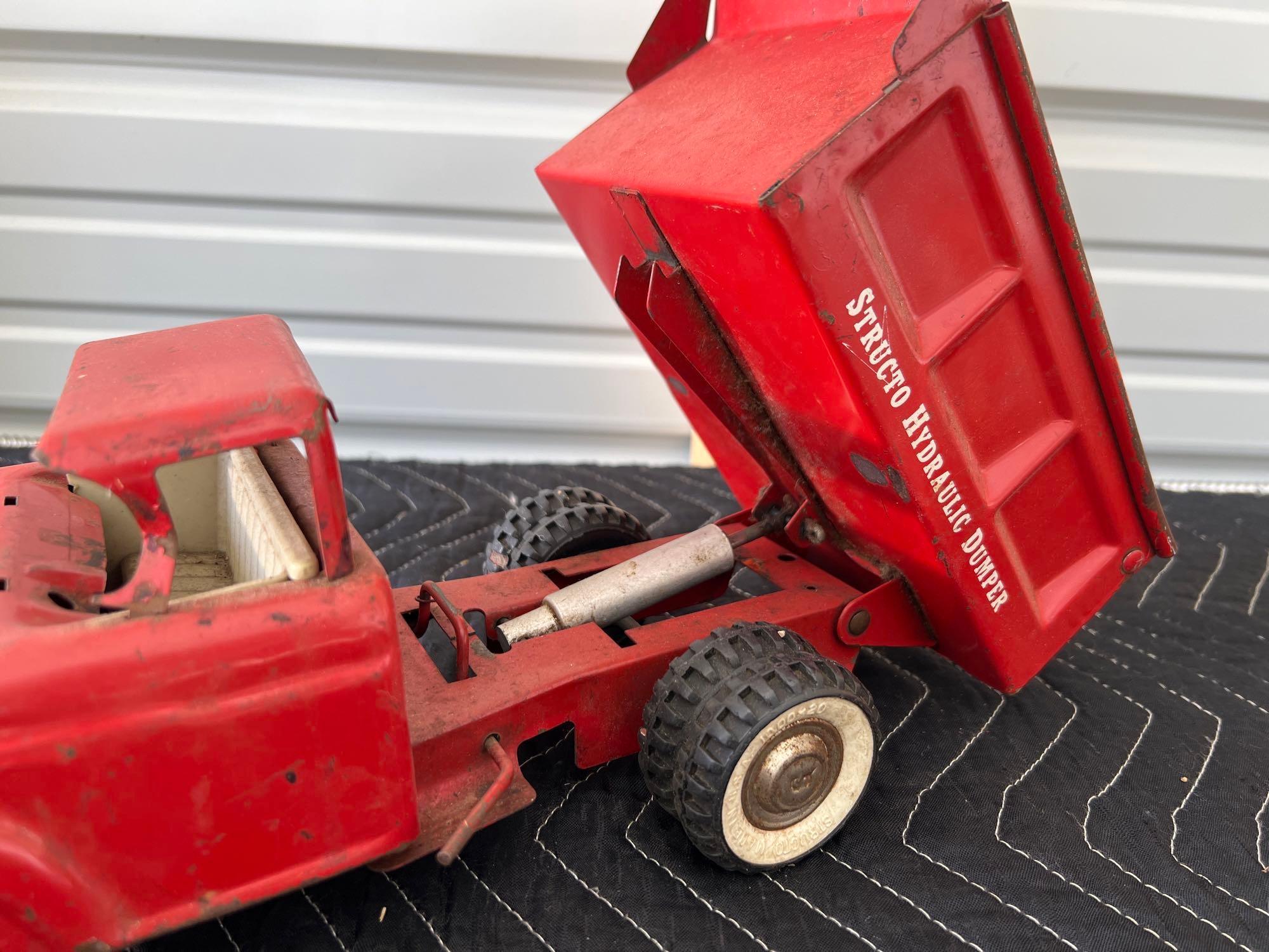 Vintage Structo Hydraulic Dumper Truck, Nylint Hydraulic Dump Truck