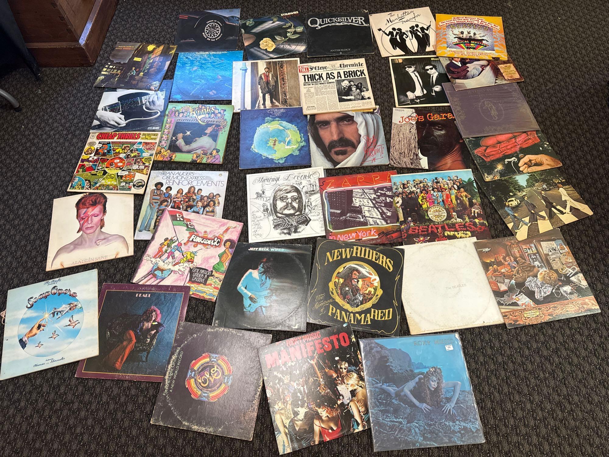 Record Albums, Beatles, Zappa, ELO, New Riders, The Kinks and more