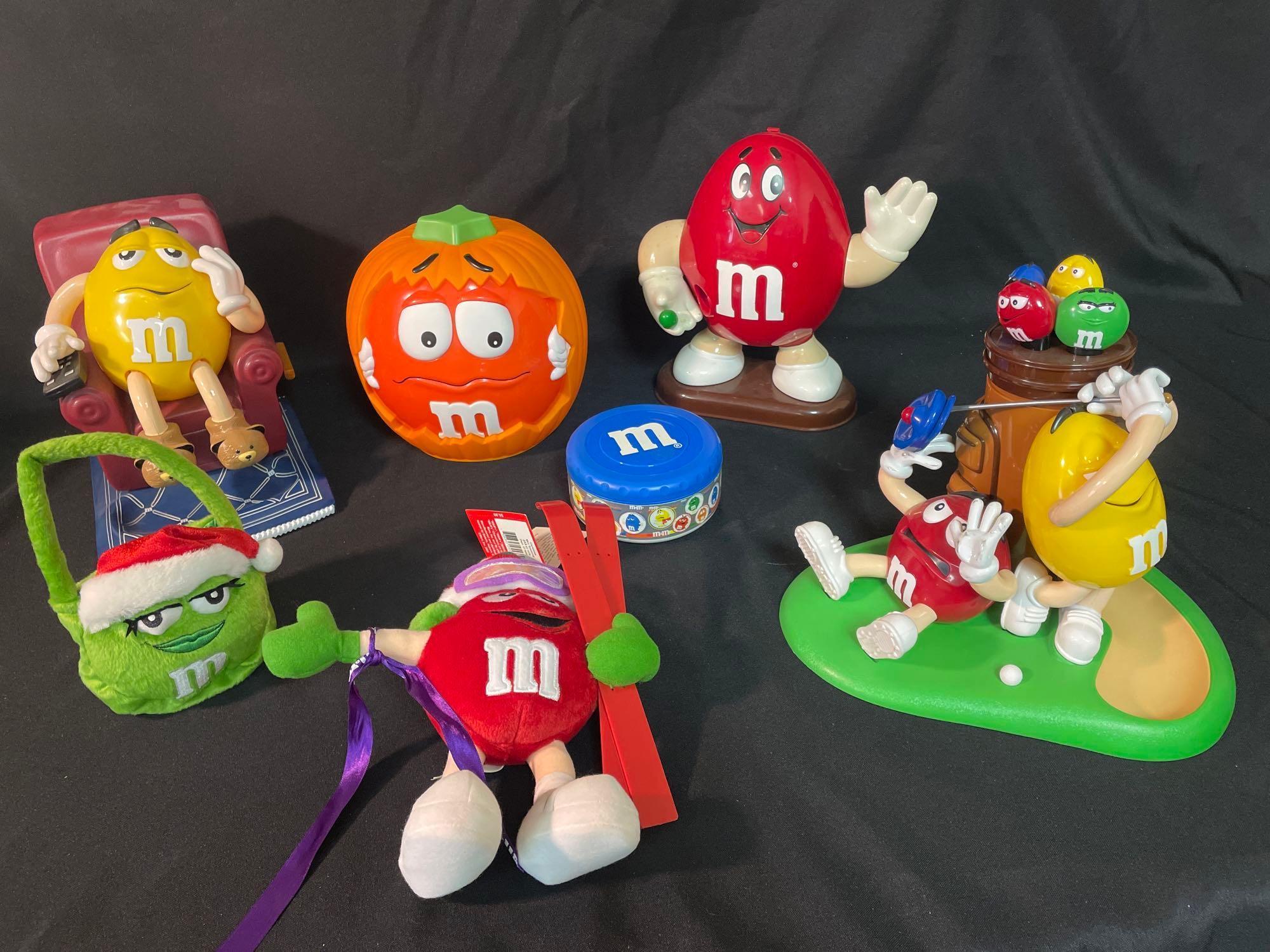 M&M candy dispensers, and stuff toys