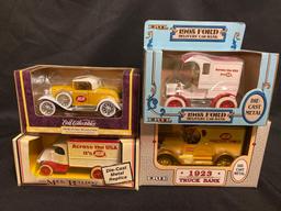 (4) Ertl Die Cast Truck Coin Bank