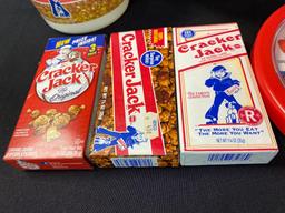 Cracker Jack Advertisement & Orville Rednbachers Pop Corn Bowl