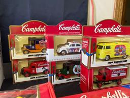 Campbell's Soup Trucks, Doll, Recipe Book, Airplane Bank