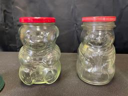 Assorted advertising jars