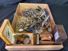 Box Full Of Wrist Watches & Parts 5lbs 9oz