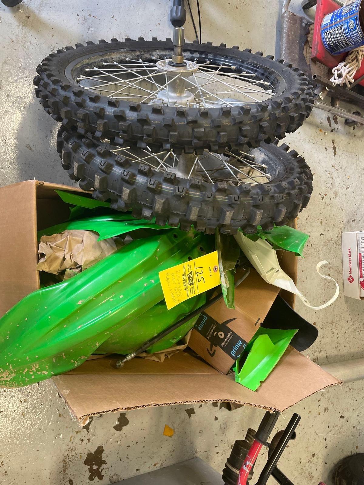 Kawasaki Dirt Bike Plastic and Wheels