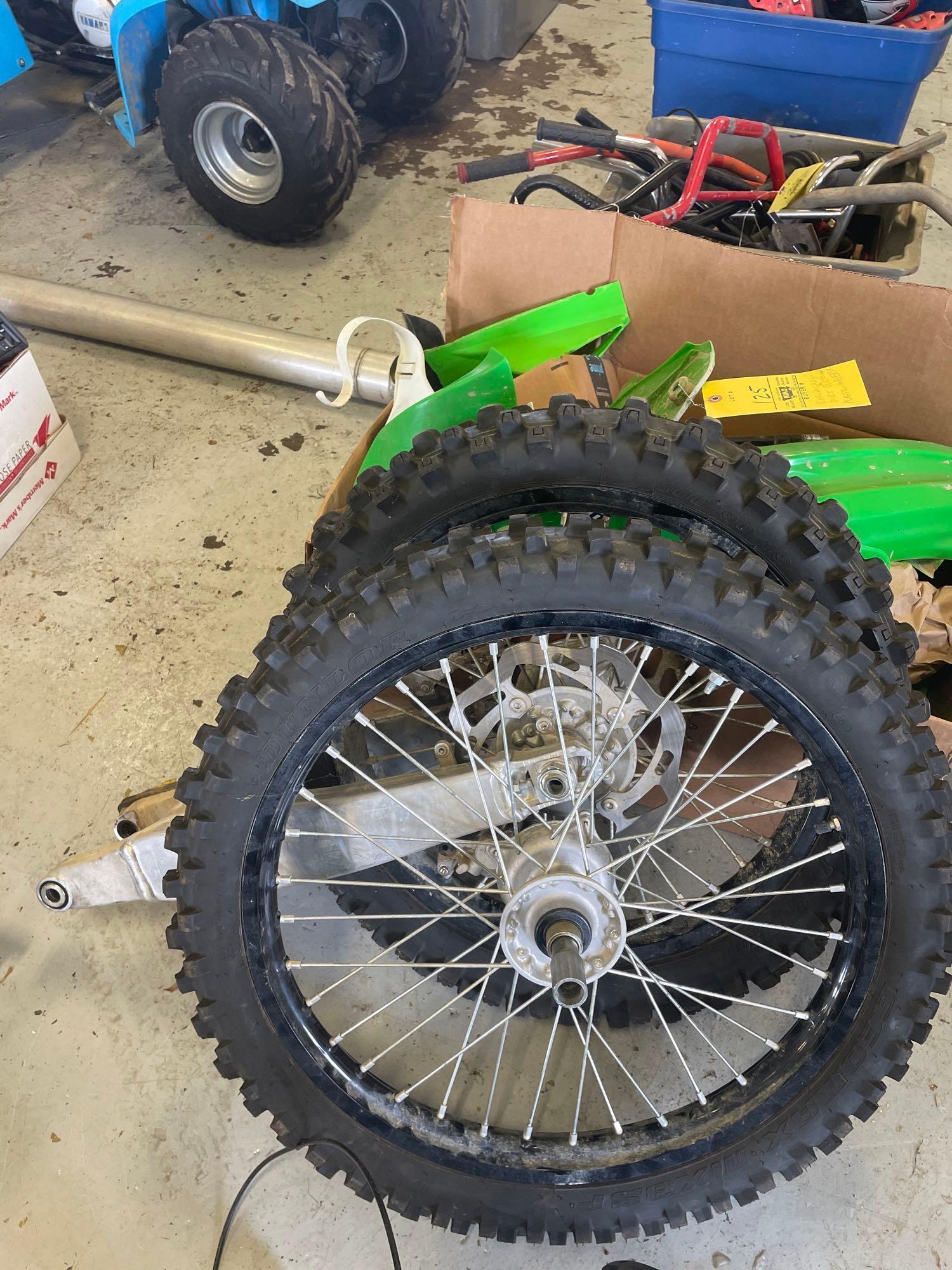 Kawasaki Dirt Bike Plastic and Wheels