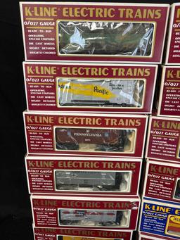 K Line Freight, caboose, cars (18)