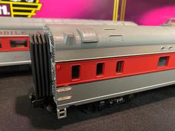 MTH Gulf Mobile & Ohio Scale 70? ABS Sleeper/ Diner & Observation Car