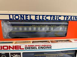 Lionel B&O diesel engine & dining car