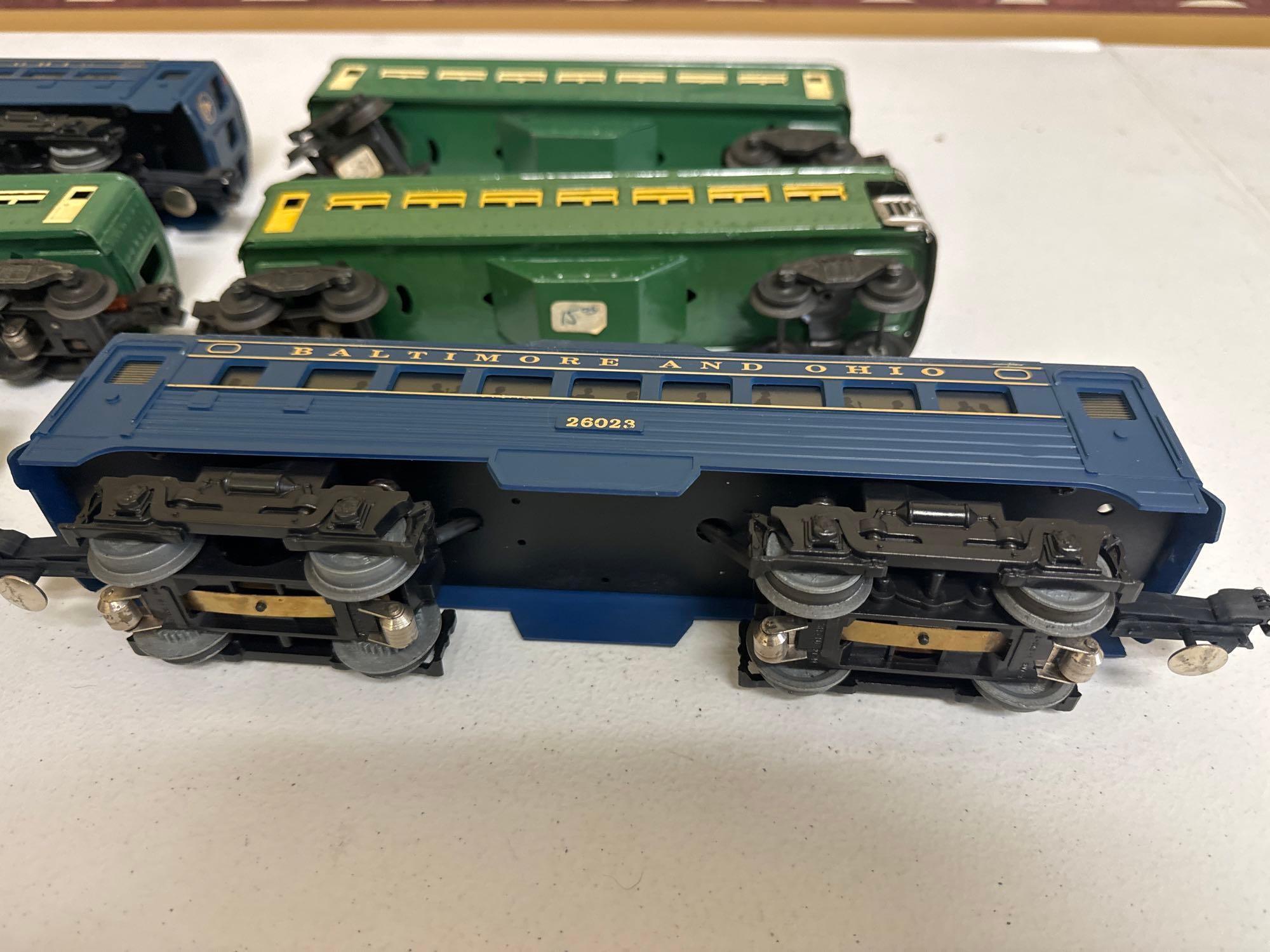 Williams PRR engine, metal passenger cars, KLine passenger cars