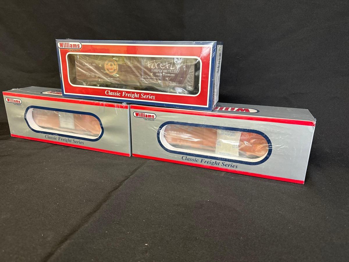 Williams box cars (3) factory sealed