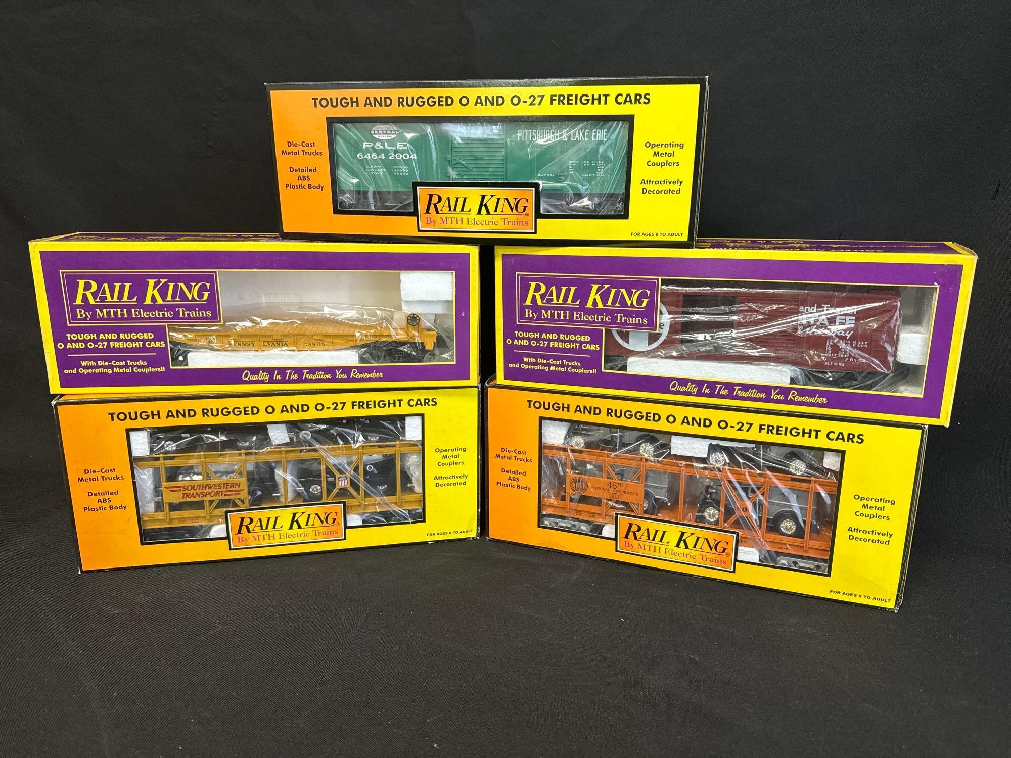 Rail King box cars, car hauler (5)