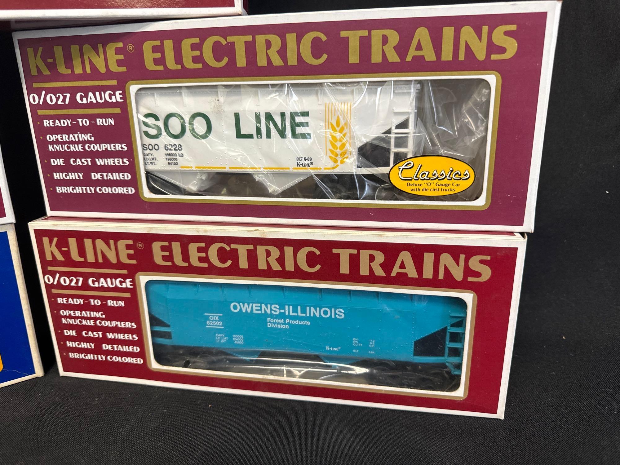 K Line hoppers & box car (5)