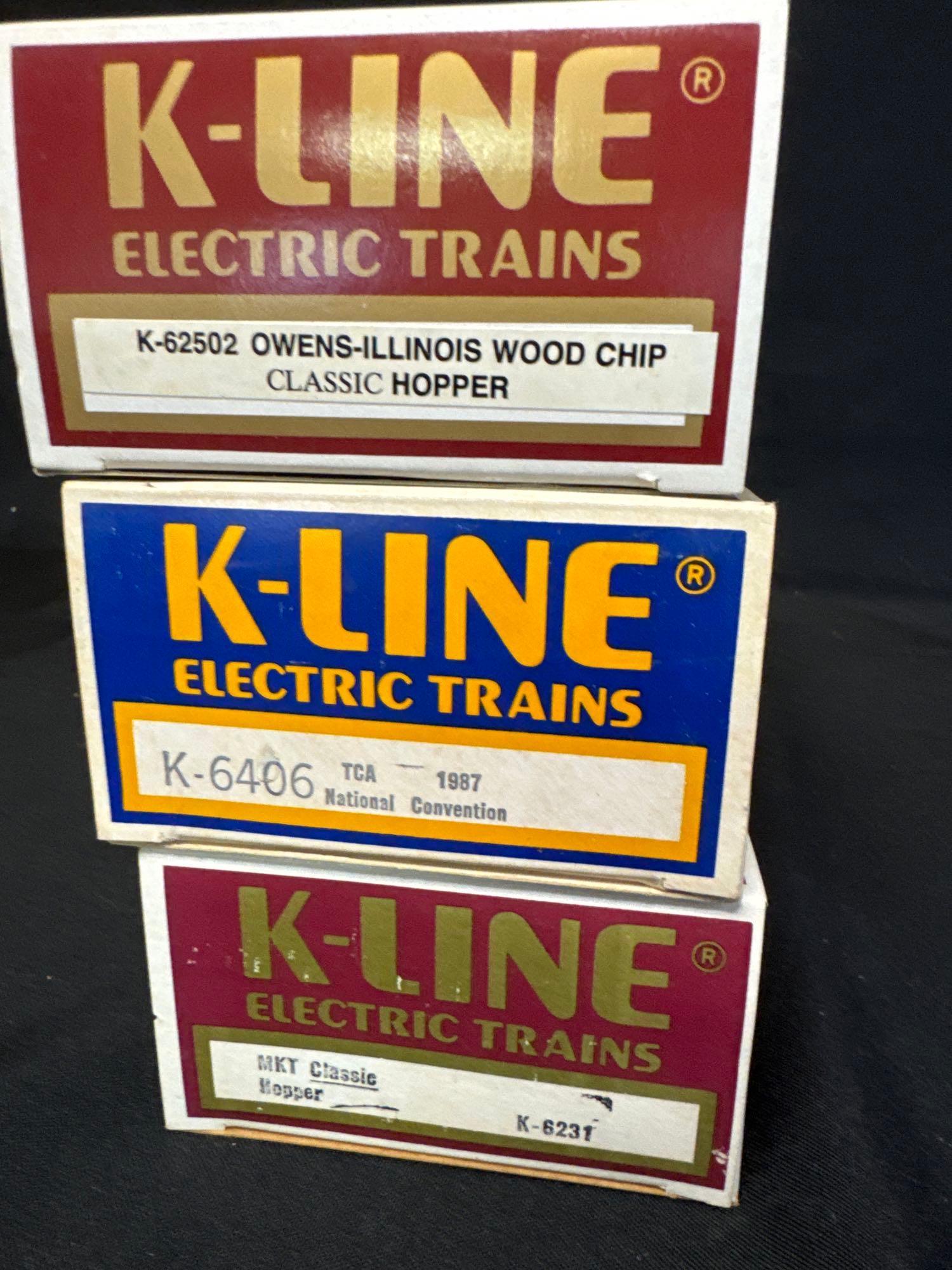 K Line hoppers & box car (5)