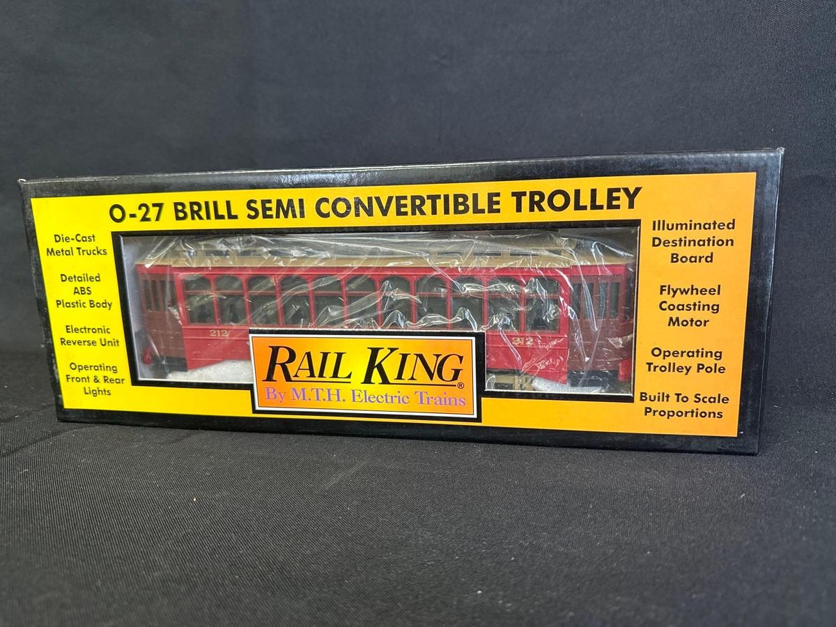 Rail King Brill Semi Convertible Trolley w protosound