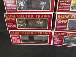 K Line tank, freight, caboose cars (18)