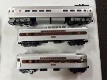 Williams powered PRR car & 2 MTH PRR passenger cars