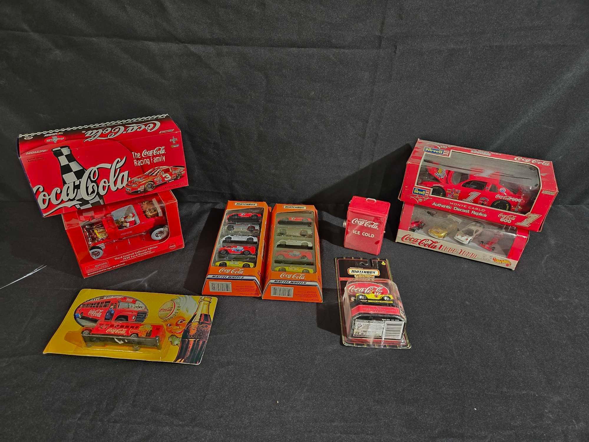 Coca Cola Items inc. Matchbox Cars, Die Cast Cars etc