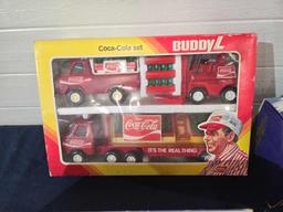 2 Buddy L Coca Cola Sets, Nascar Diecast Car & Remotr Control Bug Wheel