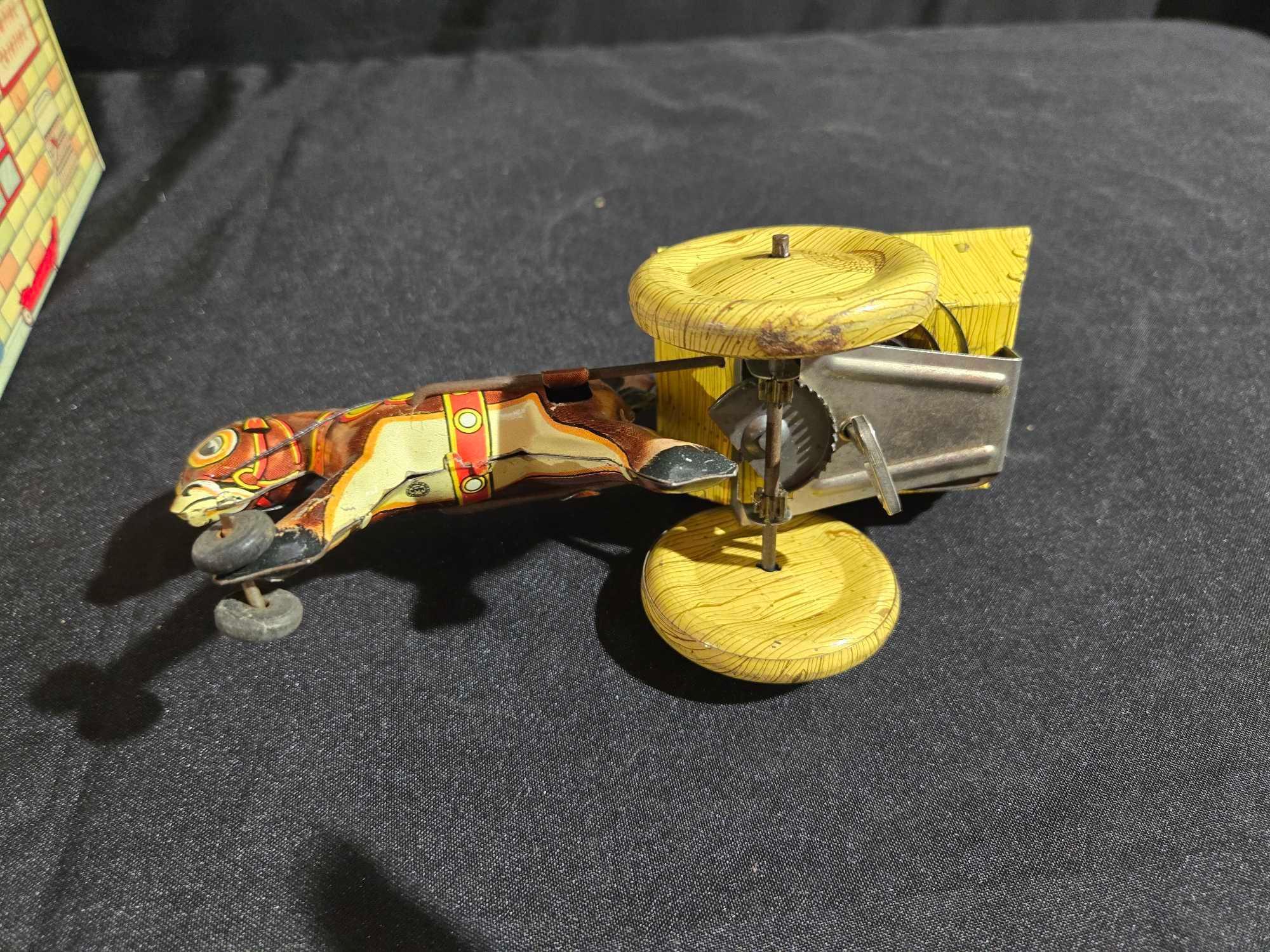 Wind Up Tin Toy, Tin Soldier's, Truck Bed, Tin Buildings