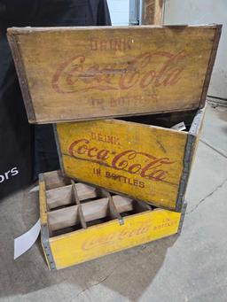 3 Coca Cola Crates