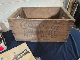 Coca Cola Crate, Cardboard Signs & Bottles