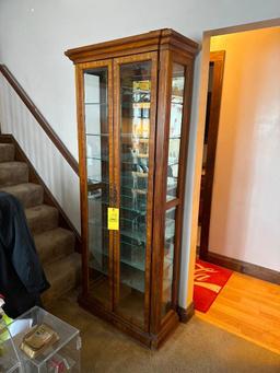 Lighted Mirrored Back Display Cabinet