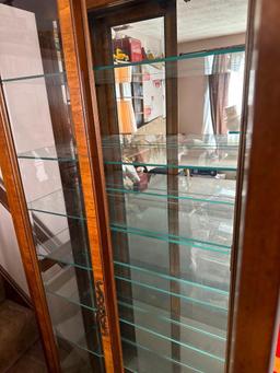 Lighted Mirrored Back Display Cabinet