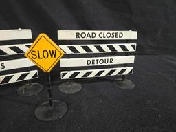 3 Steel Pressed Road Signs