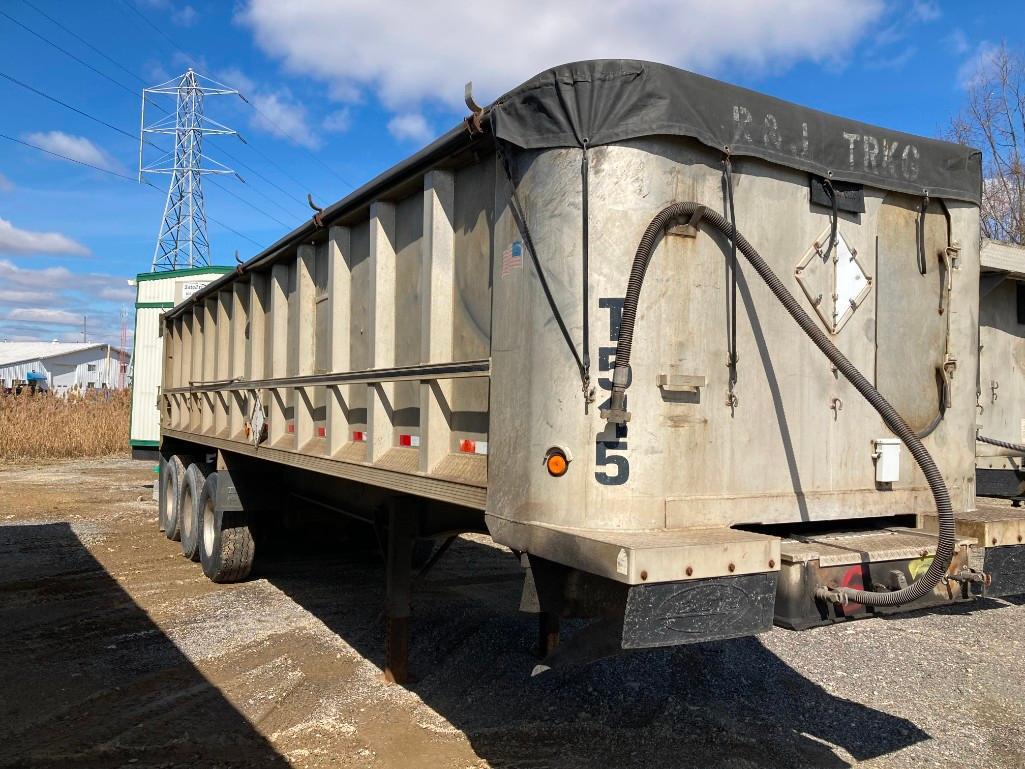 2000 Trailstar 33 ft aluminum dump and frame tri axle trailer