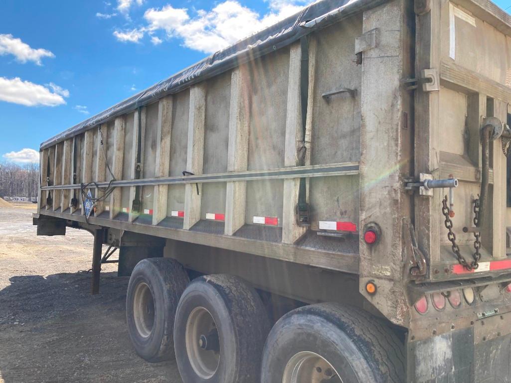 2000 Trailstar 33 ft aluminum dump and frame tri axle trailer