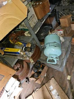 Used carburetors, parts, contents of shelf