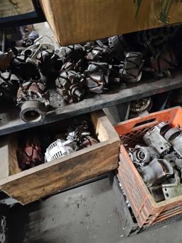 Carburetors, parts, contents of shelf