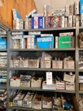 Carburetor repair kits, bearings, contents of shelf