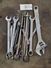 24in Adjustable wrench, large ratchets and wrenches