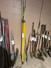 Assorted Lot Of Adjustable Concrete Tool Handles