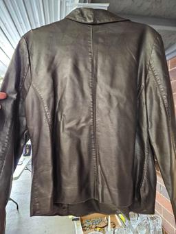 Leather jacket, size large