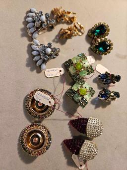 7 pairs of Victorian earrings