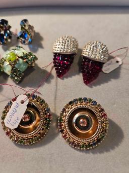 7 pairs of Victorian earrings
