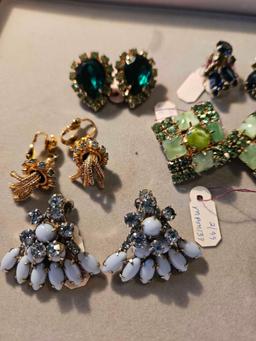 7 pairs of Victorian earrings