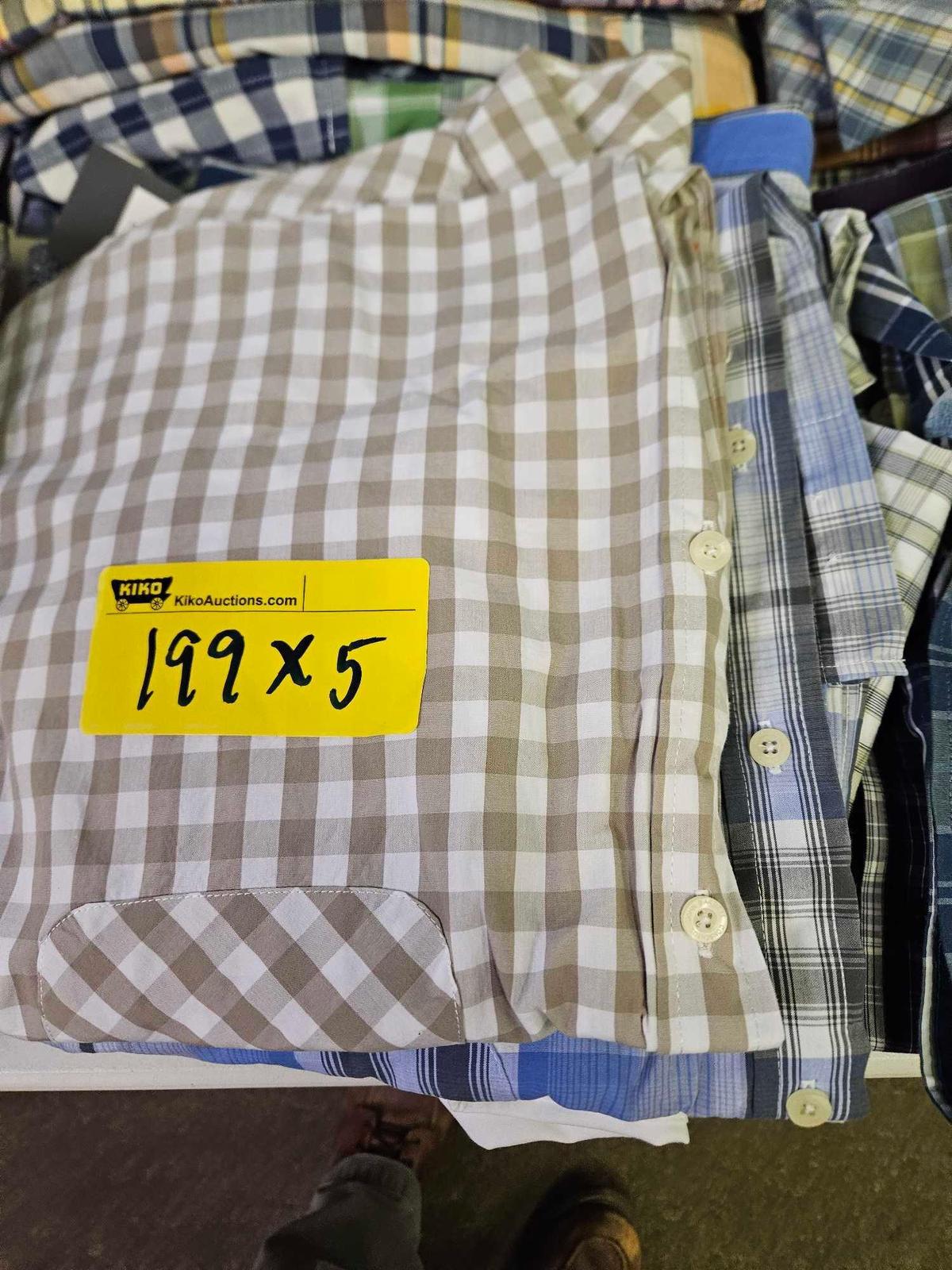 Mens 2xl shirts, bid x 5