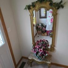 Ornate Mirror & Stand