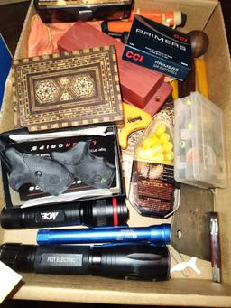 2 Boxes Hunting & Fishing Related Items, Case
