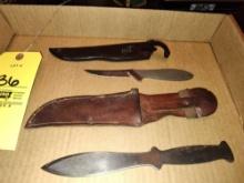 2 Sheath Knives 1 Marked Browning