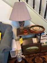 Side Table, Lamp, Picture Frame, Duck Plates