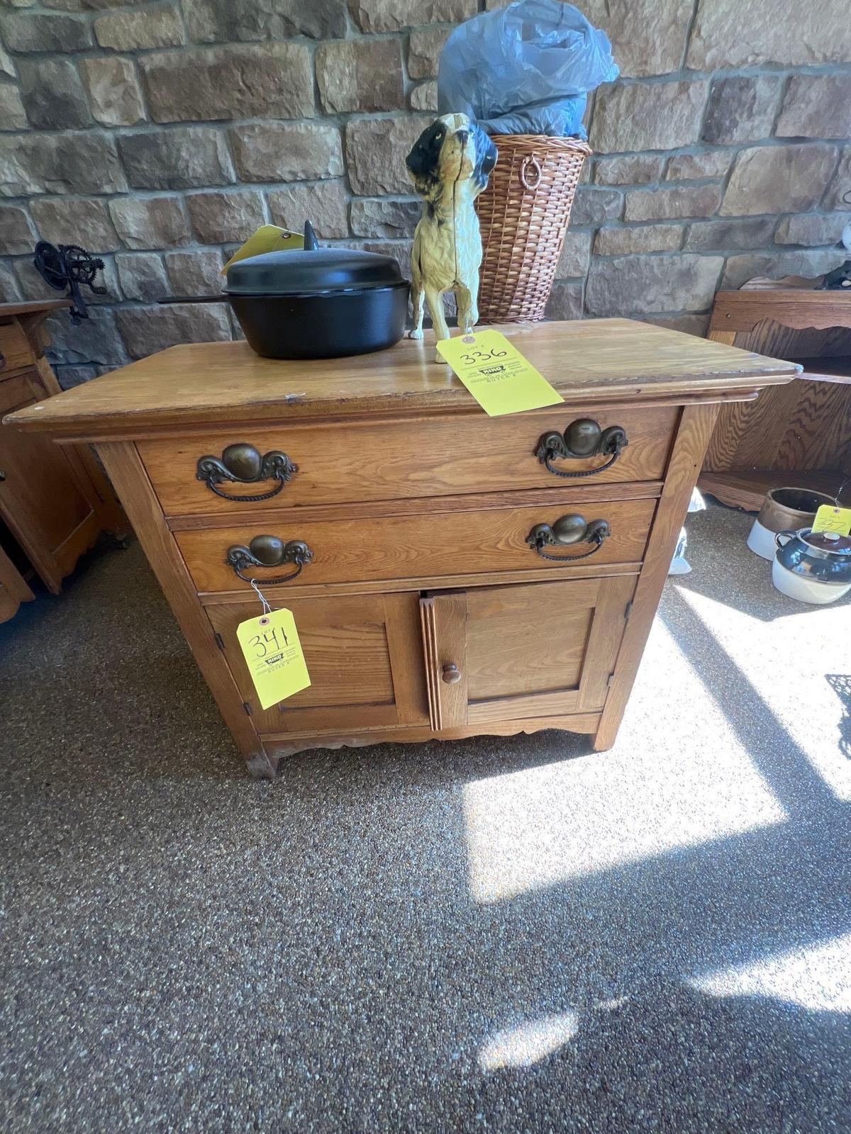 Small Oak Wash Stand Only